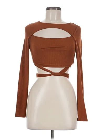 Pre-owned I. Joah Long Sleeve Turtleneck In Brown