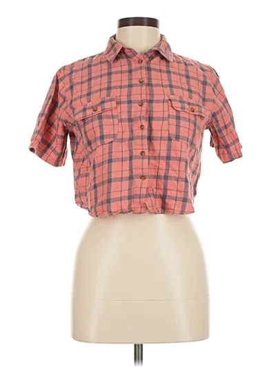Pre-owned I. Joah Short Sleeve Button Down Shirt In Orange