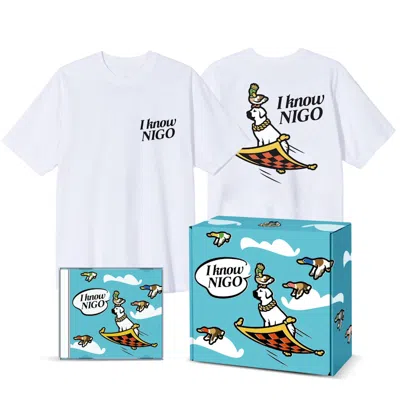 Pre-owned I Know Nigo Men's  T-shirt And Cd Box Set 3 In White