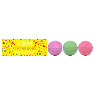 I Love Cosmetics Bath Fizzer Pack- 3 X 5.30 oz Bath Bombs In Multi