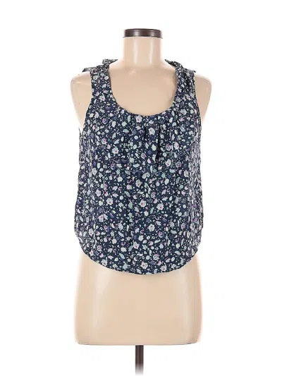 Pre-owned I Love H81 Sleeveless Silk Top Blue Halter Neckline Tops