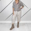 I Love Linen Lexy Hoodie In Gray In Grey
