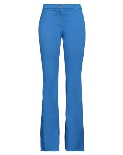 I Love Mp Woman Pants Blue Size 30 Cotton, Elastane