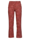 I Love Mp Woman Pants Brick Red Size 30 Cotton In Red