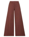 I Love Mp Woman Pants Brown Size 27 Cotton, Elastane