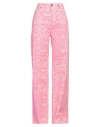 I Love Mp Woman Pants Fuchsia Size 26 Cotton In Pink