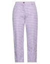 I Love Mp Woman Pants Mauve Size 29 Polyester, Linen, Cotton In Purple