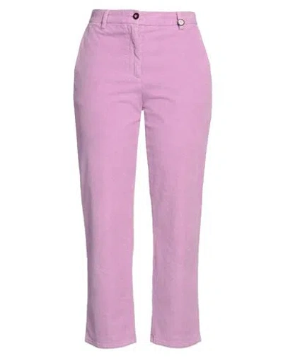 I Love Mp Woman Pants Pink Size 28 Cotton, Elastane