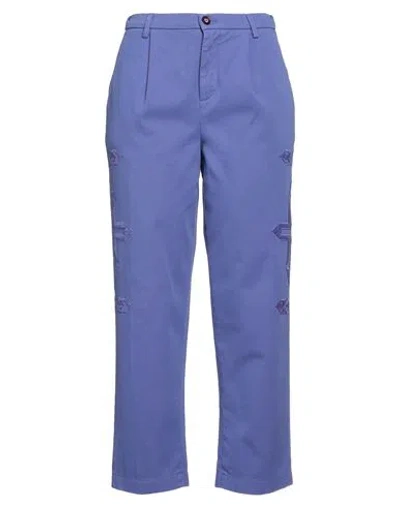 I Love Mp Woman Pants Purple Size 27 Cotton, Elastane