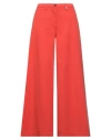 I Love Mp Woman Pants Tomato Red Size 26 Cotton, Elastane In Tomato Red