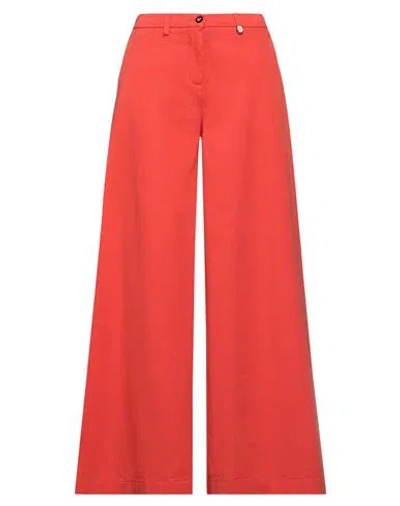 I Love Mp Woman Pants Tomato Red Size 26 Cotton, Elastane