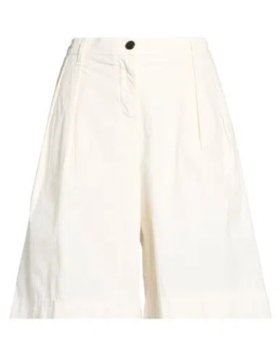 I Love Mp Woman Shorts & Bermuda Shorts Ivory Size 29 Cotton, Elastane In Neutral