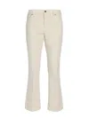 I Love My Pants Beige Velvet Cropped Flared Trousers In Beige