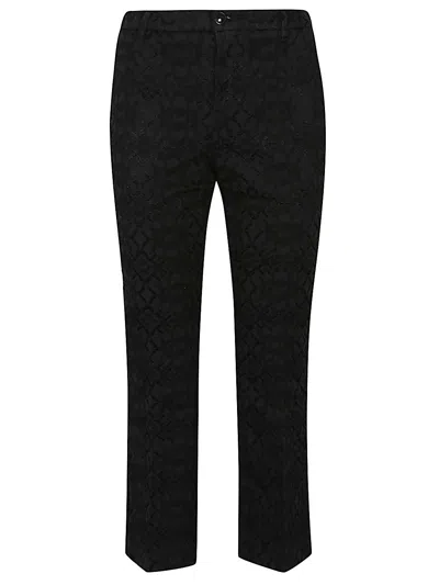 I Love My Pants Bella Embroidered Cotton Trousers In Black