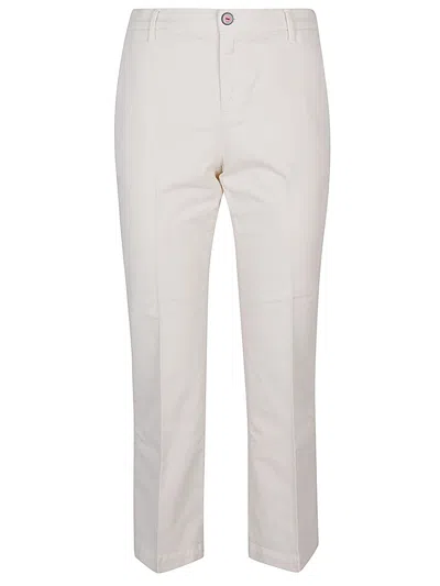 I Love My Pants Bella Embroidered Cotton Trousers In White