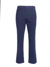I Love My Pants Blue Cotton Cropped Flared Trousers In Blue