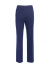 I Love My Pants Blue Cotton Trousers In Blue
