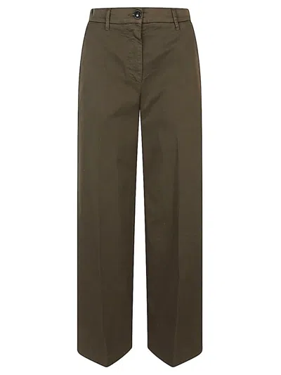 I Love My Pants Coco Cotton Trousers In Green