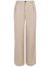 I Love My Pants Kaylie Linen Blend Trousers In Beige