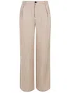 I Love My Pants Kaylie Linen Blend Trousers In Beige