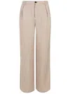 I Love My Pants Kaylie Linen Blend Trousers In Beige