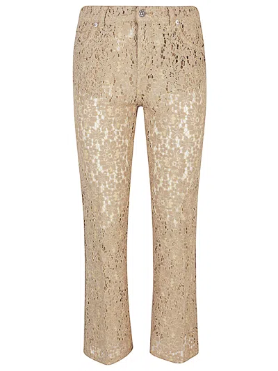 I Love My Pants Kendal Embroidered Trousers In Beige