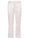 I Love My Pants Cotton Cropped Flared Trousers In Light Pink