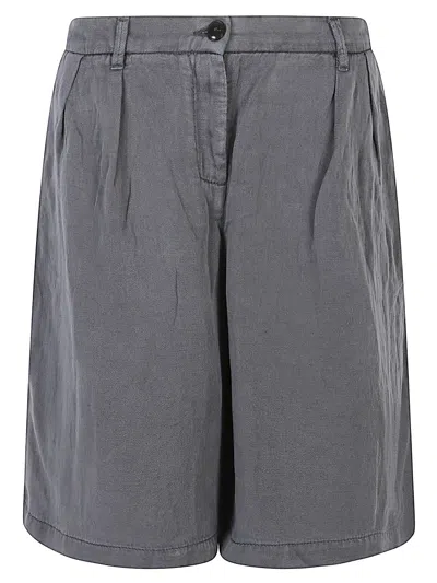 I Love My Pants Linen Blend Shorts In Grey