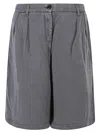 I Love My Pants Linen Blend Shorts In Grey