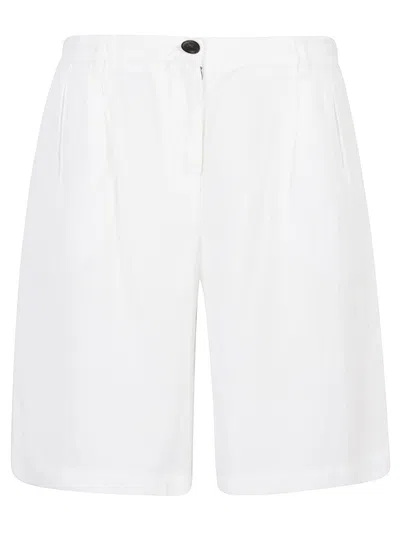 I LOVE MY PANTS WHITE LINEN BLEND SHORTS