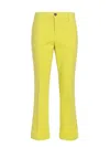 I Love My Pants Yellow Cropped Flared Trousers In Yellow