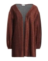 I Love Pop Woman Cardigan Copper Size M Polyester In Orange