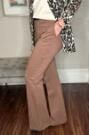 I Love Tyler Madison Axel Ponte Boot Leg Pant In Camel In Brown