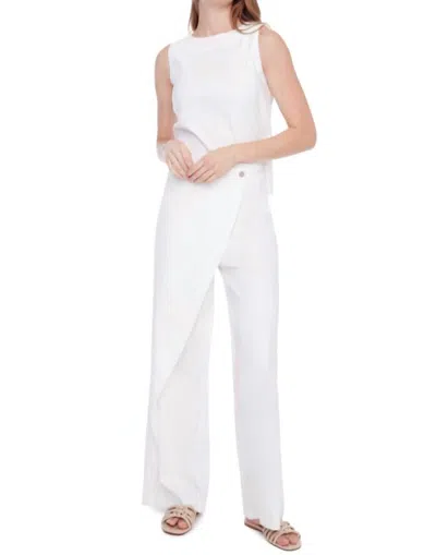 I Love Tyler Madison Darcy Wide Leg Linen Pants In White