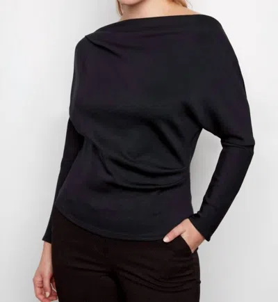 I Love Tyler Madison Demi Modal Top In Black