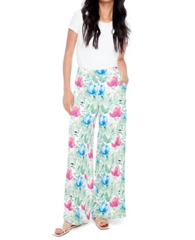 I Love Tyler Madison Fiona Wide Leg Pant In Camellia In Green
