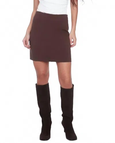 I Love Tyler Madison Jack Ponte Skirt In Brown