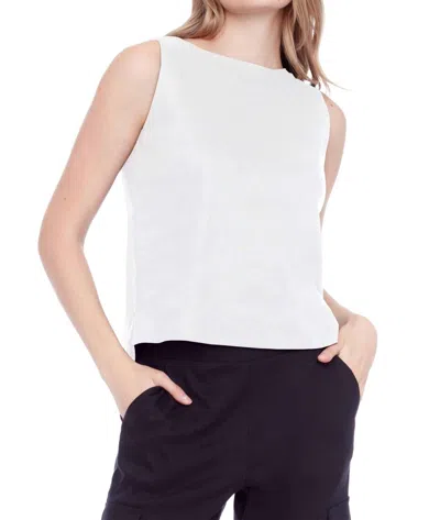 I Love Tyler Madison Lila Linen Sleevelss Top In White