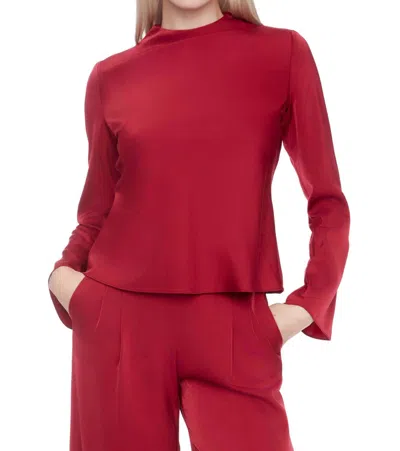 I Love Tyler Madison Lindsay Bell Sleeve Top In Red