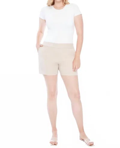I Love Tyler Madison Lisa Solid Amalfi Short In Khaki In White
