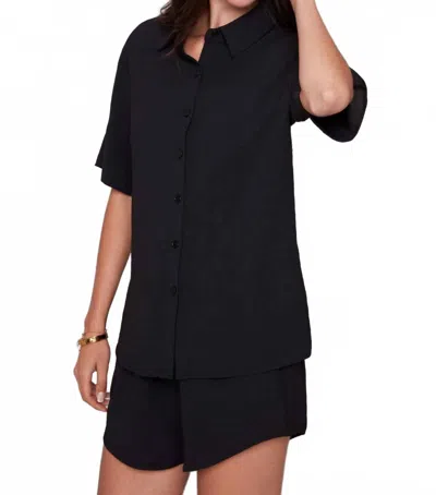 I Love Tyler Madison Presley Air Flow Button-down Top In Black