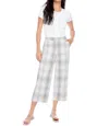 I Love Tyler Madison Roxanne Wide Leg Gaucho Pant In Fog In Neutral
