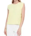 I Love Tyler Madison Gianna Solid Vegan Silk Tank In Lime In Green