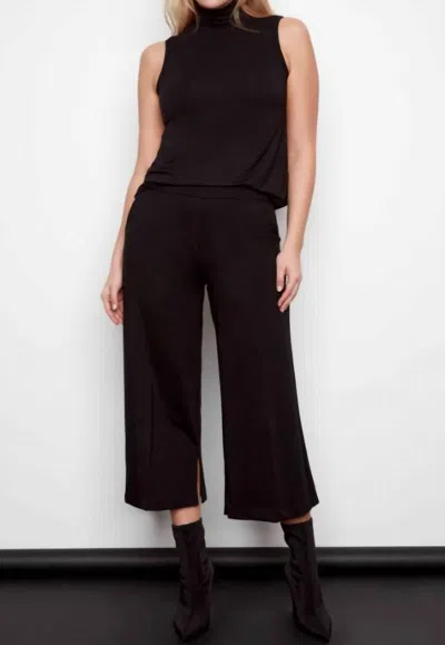 I Love Tyler Madison Senna Cropped Wide Leg In Black