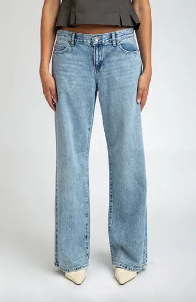 I Love Who I Am Low Rise Loose Straight Leg Jeans In Blue