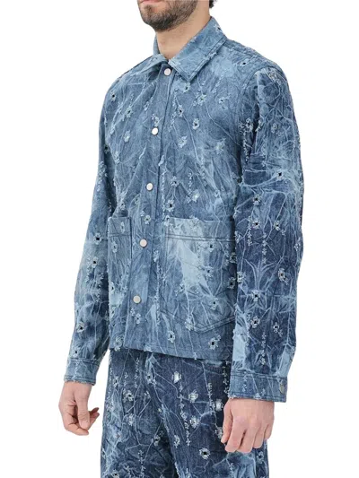 I M Brian Blue Cotton Denim Jacket