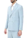 I M Brian Light Blue Polyester Viscose Elastane Jacket In Blue