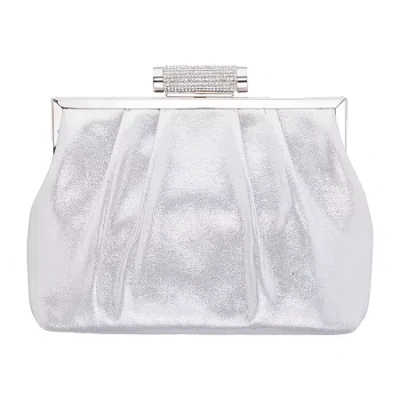 I. Miller Dorian Pleated Clutch In Silver