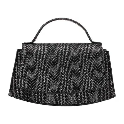 I. Miller Drake Metallic Printed Snake Evening Bag In Black