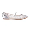 I. Miller Mercedes Little & Big Kid Girls Round Closed Toe Ballet Flats In Silver